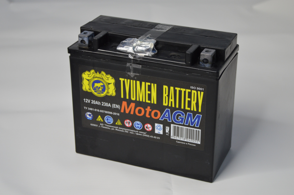 Аккумулятор TYUMEN Battery 6МТС-20 AGM 20Ah Обратная -/+ МОТО