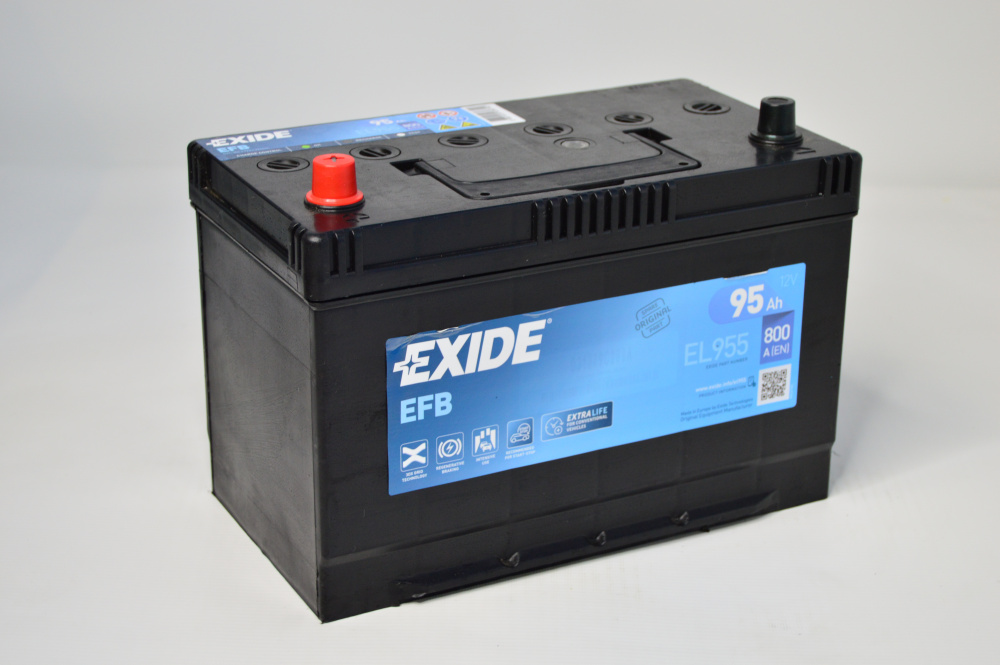 Аккумулятор EXIDE EFB 95Ah Прямая +/- Азия