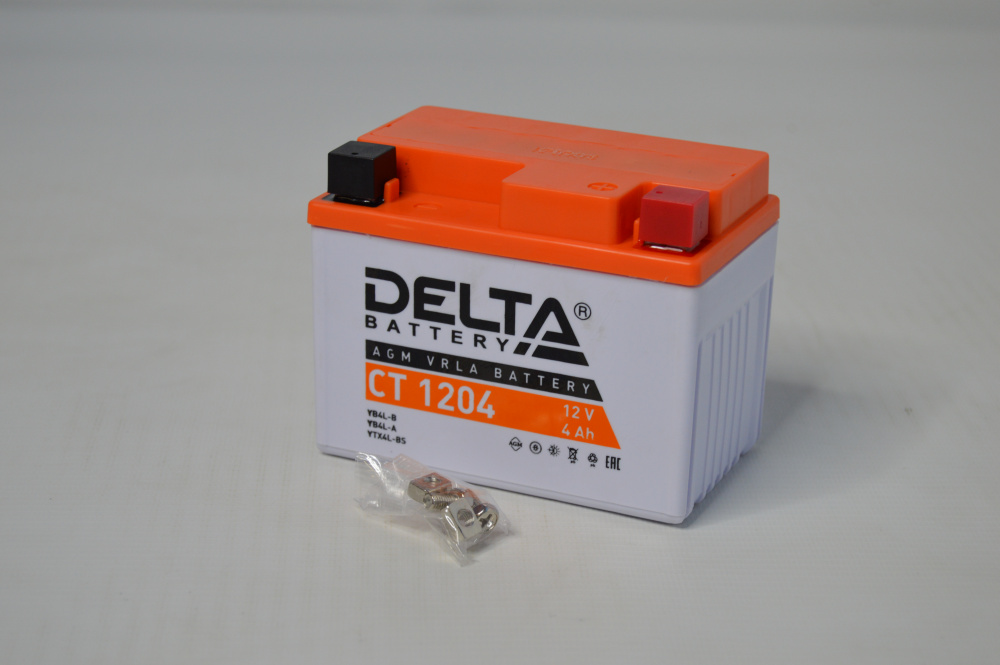 Аккумулятор DELTA Battery AGM 4Ah Обратная -/+ МОТО