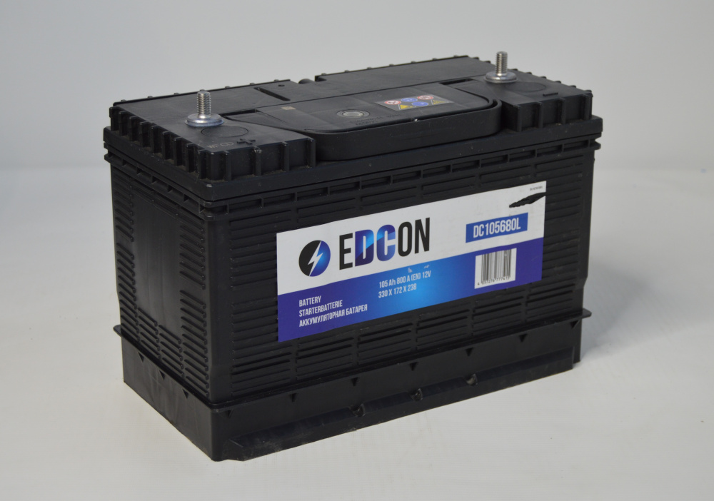 Аккумулятор EDCON 105Ah Прямая +/- клеммы резьбовые (Америка)