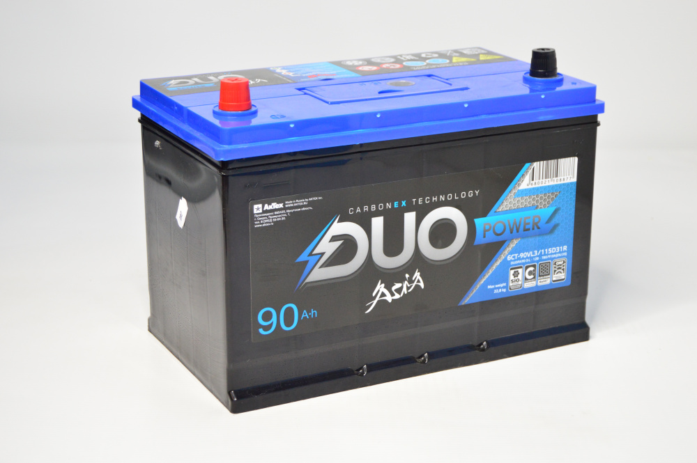 Аккумулятор DUO POWER Asia 90Ah Прямая +/- Азия