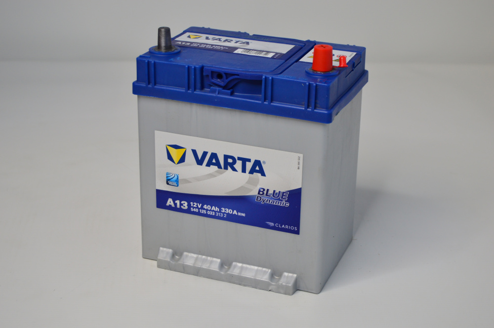 Аккумулятор VARTA Blue Dynamic 40Ah Обратная -/+ Азия (тонкие клеммы) С Бортиком
