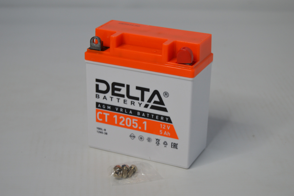 Аккумулятор DELTA Battery AGM 5Ah Обратная -/+ МОТО 65A