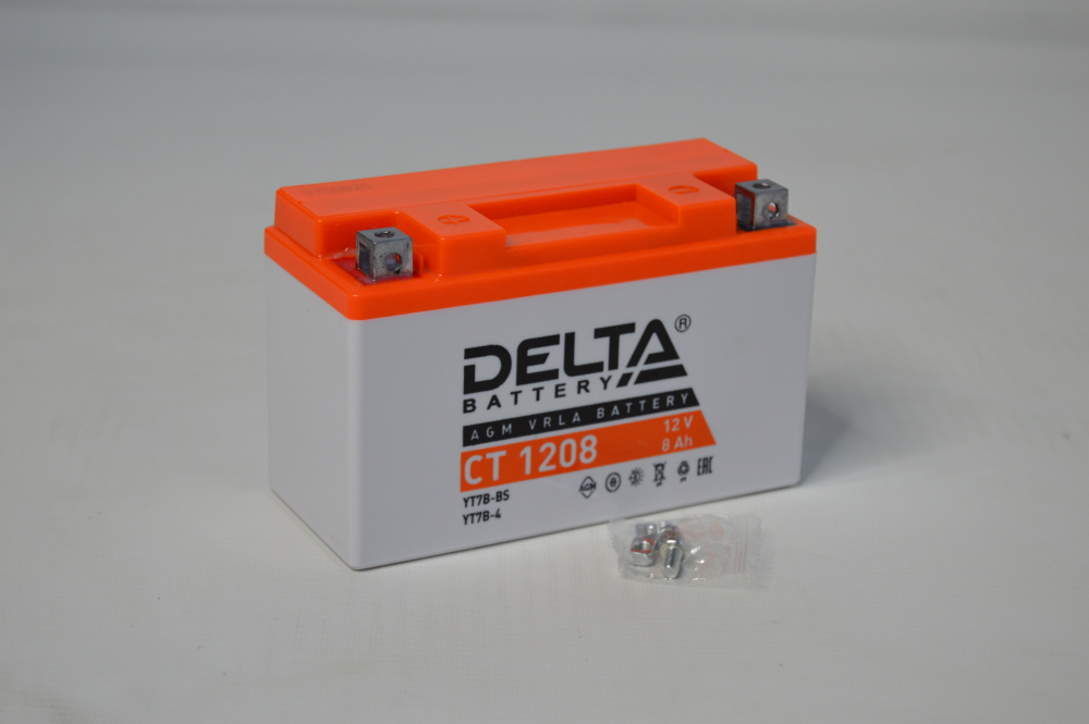 Аккумулятор DELTA Battery AGM 8Ah Прямая+/- МОТО