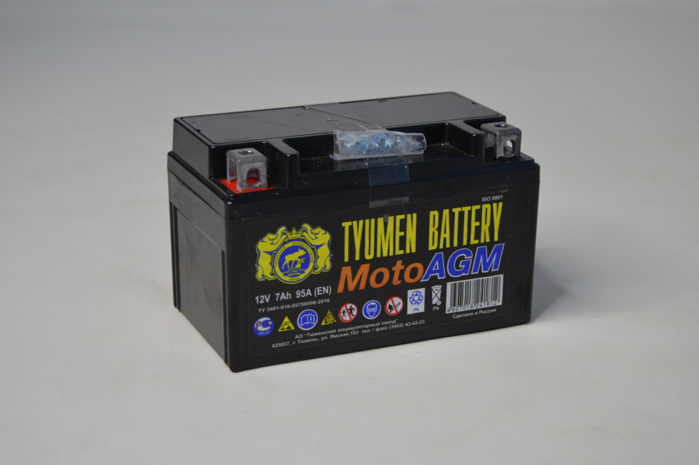 Аккумулятор TYUMEN Battery 6МТС-7 AGM 7Ah Прямая +/- МОТО