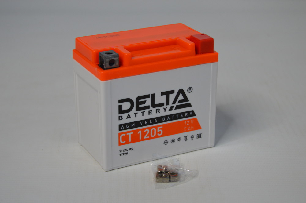 Аккумулятор DELTA Battery AGM 5Ah Обратная -/+ МОТО